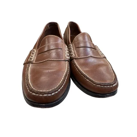 Cole Haan Mens Brown Leather Slip-On Loafers Size 10D SKU 8215 - Picture 5 of 11